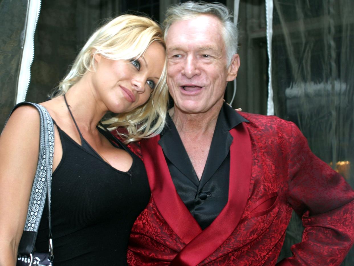 Pamela Anderson and Hugh Hefner.