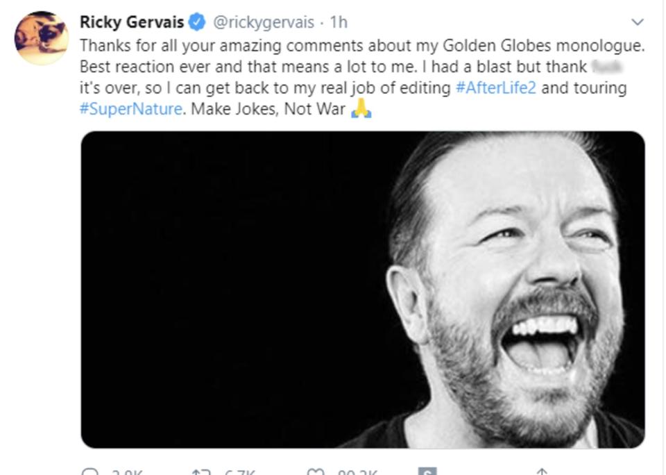 (Ricky Gervais/Twitter)