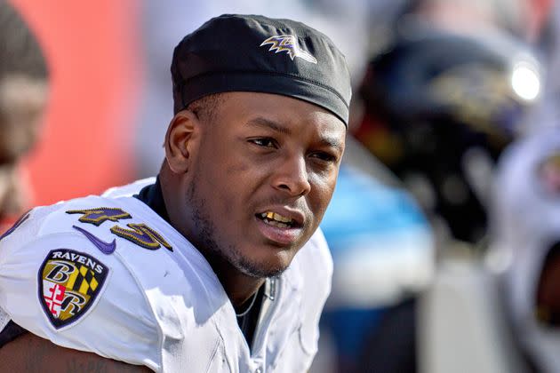 Baltimore Ravens linebacker Jaylon Ferguson died last month at the age of 26. (Photo: Robin Alam/Icon Sportswire via Getty Images)