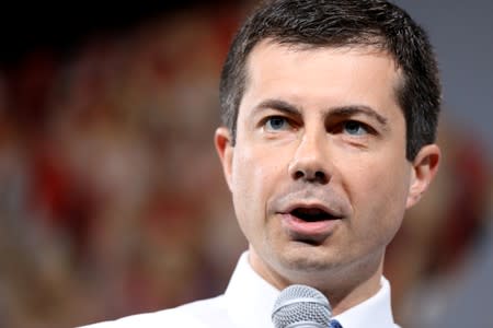 2020 Democratic U.S. presidential candidate and South Bend Mayor Pete Buttigieg speaks during the Presidential Gun Sense Forum in Des Moines