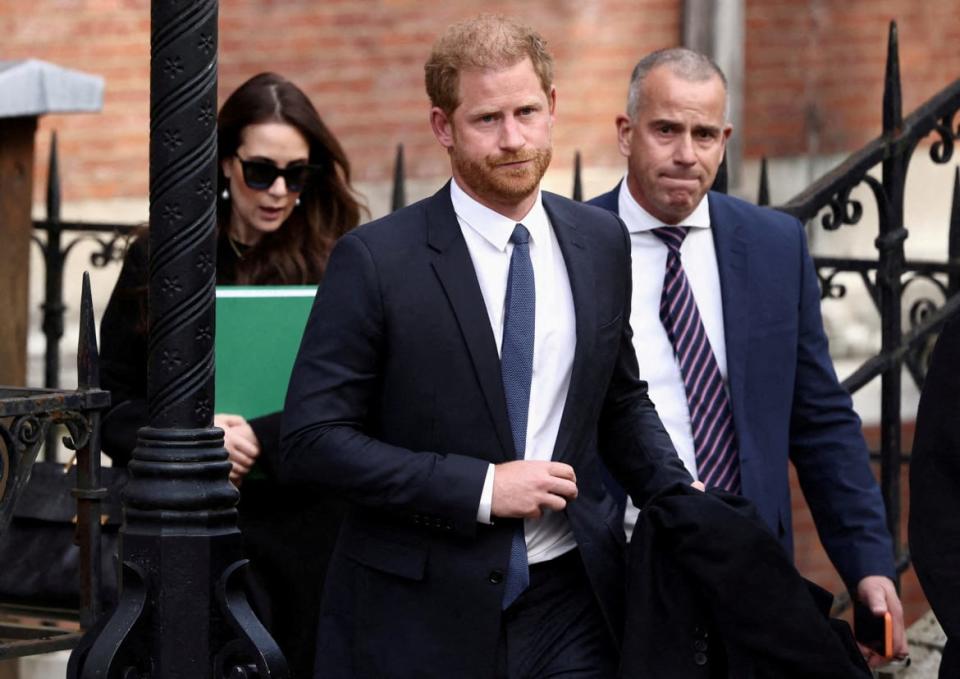 <div class="inline-image__caption"><p>Britain's Prince Harry, Duke of Sussex, leaves the High Court in London, Britain March 27, 2023.</p></div> <div class="inline-image__credit">REUTERS/Henry Nicholls/File Photo</div>