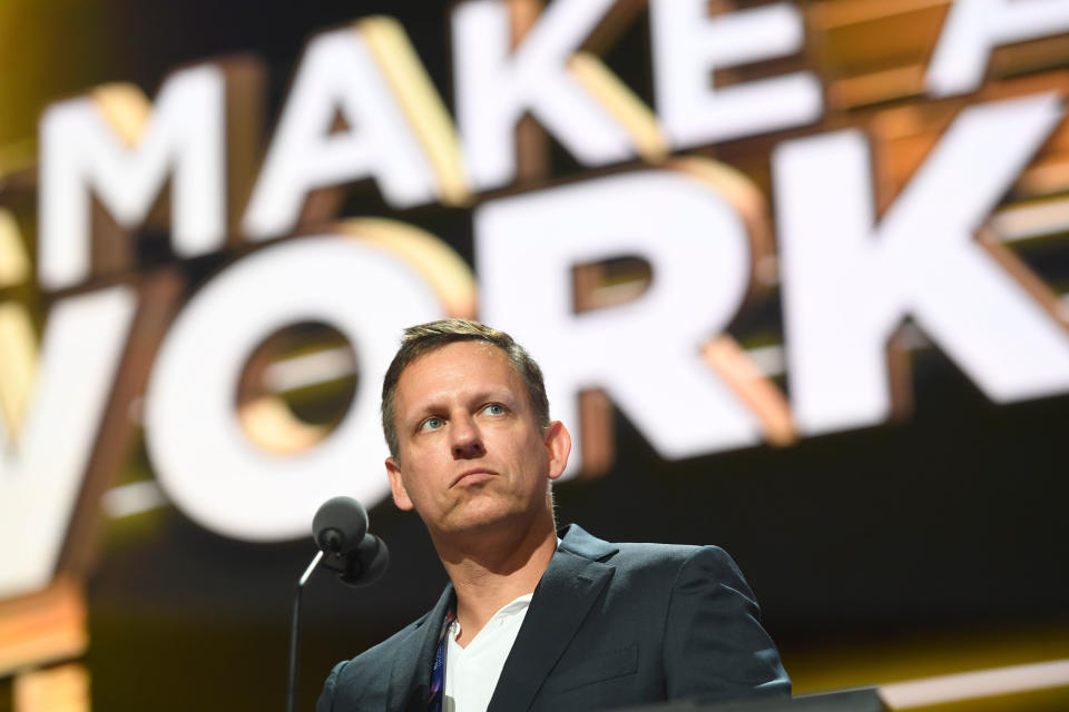 Paypal co-founder and venture capitalist Peter Thiel. Photo: USA TODAY Network/SIPA USA/PA Images