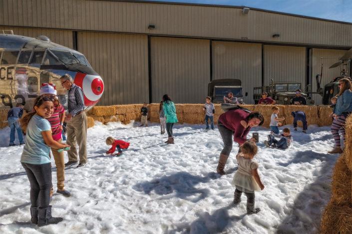 The Santa Fly-In and Snow World event at Palm Springs Air Museum will take place both Saturday Dec. 14 and Sunday, Dec. 15, 2019
