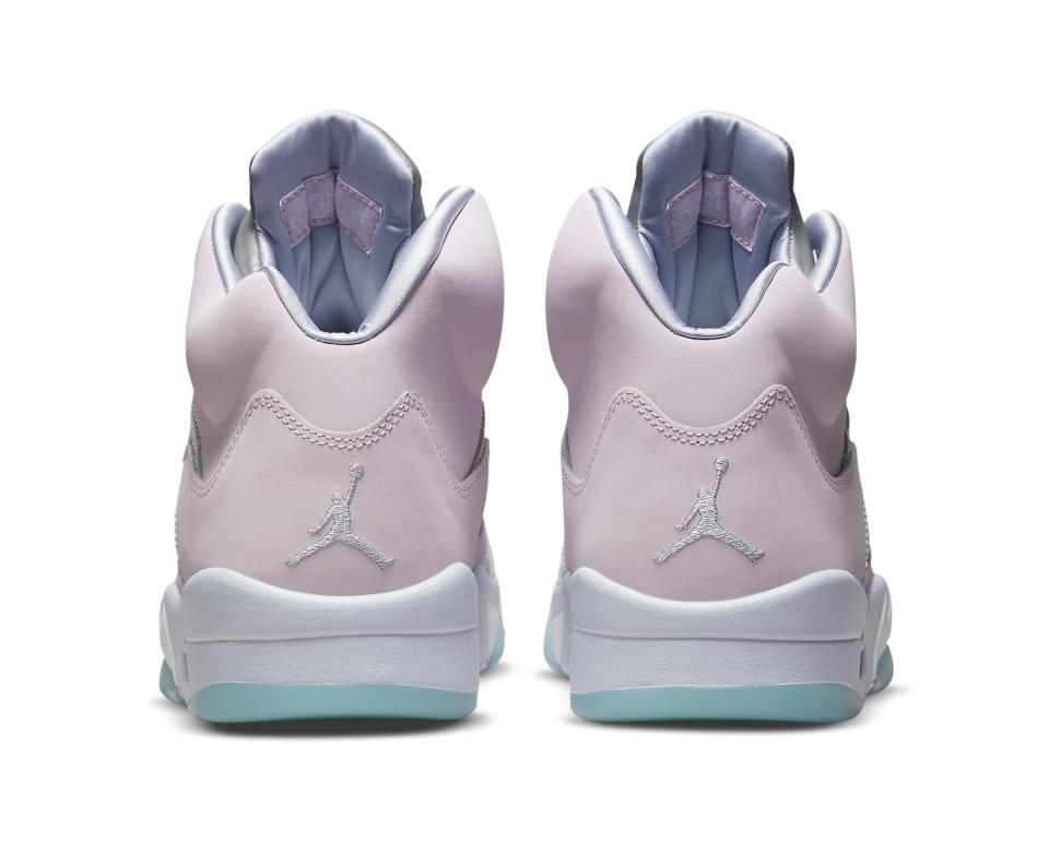 The heel’s view of the Air Jordan 5 “Regal Pink.” - Credit: Courtesy of Nike