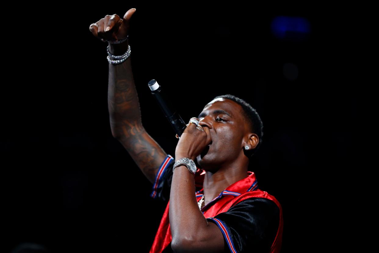 Young Dolph performs during Memphis Madness held Thursday, Oct. 3, 2019 at FedExForum in Memphis, Tenn.