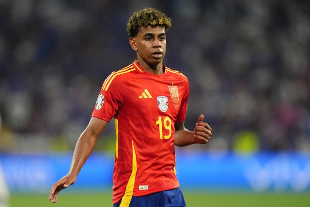 Spain’s Lamine Yamal during Euro 2024 semi-final win over France