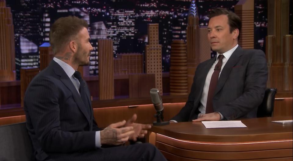 David Beckham on 'The Tonight Show starring Jimmy Fallon' (NBC)