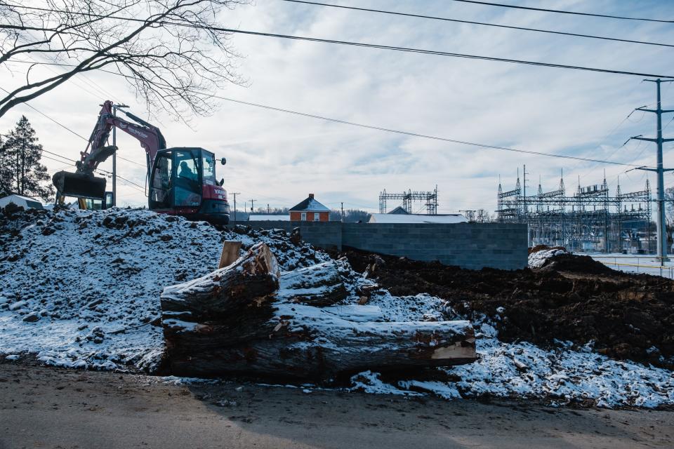 A new home under construction on Hanna Street in Dennison. The village has added 54 residents since 2010, a 2% increase.