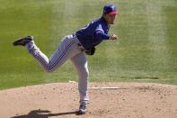 Texas Rangers starting pitcher Kohei Arihara, of Japan, throws a pitch against the Chicago White Sox during the first inning of a spring training baseball game Tuesday, March 2, 2021, in Phoenix. (AP Photo/Ross D. Franklin)