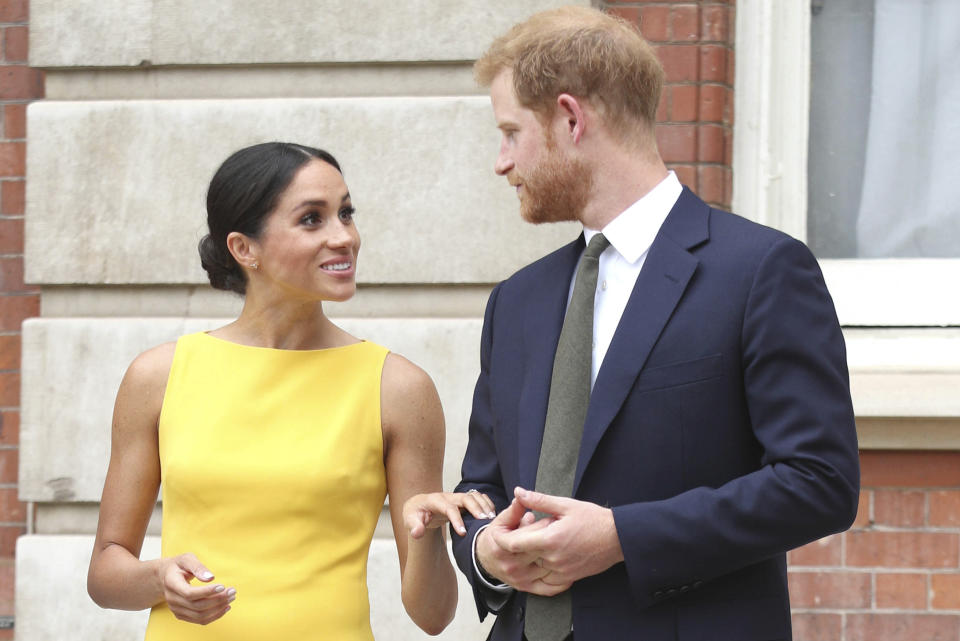 August 4th 2020 - Duchess Meghan of Sussex celebrates her 39th birthday. She was born Rachel Meghan Markle in Los Angeles, California on August 4th 1981. - File Photo by: zz/KGC-375/STAR MAX/IPx 2018 7/5/18 Prince Harry The Duke of Sussex and Meghan Markle The Duchess of Sussex attend the Your Commonwealth Youth Challenge reception at Marlborough House. (London, England, UK)