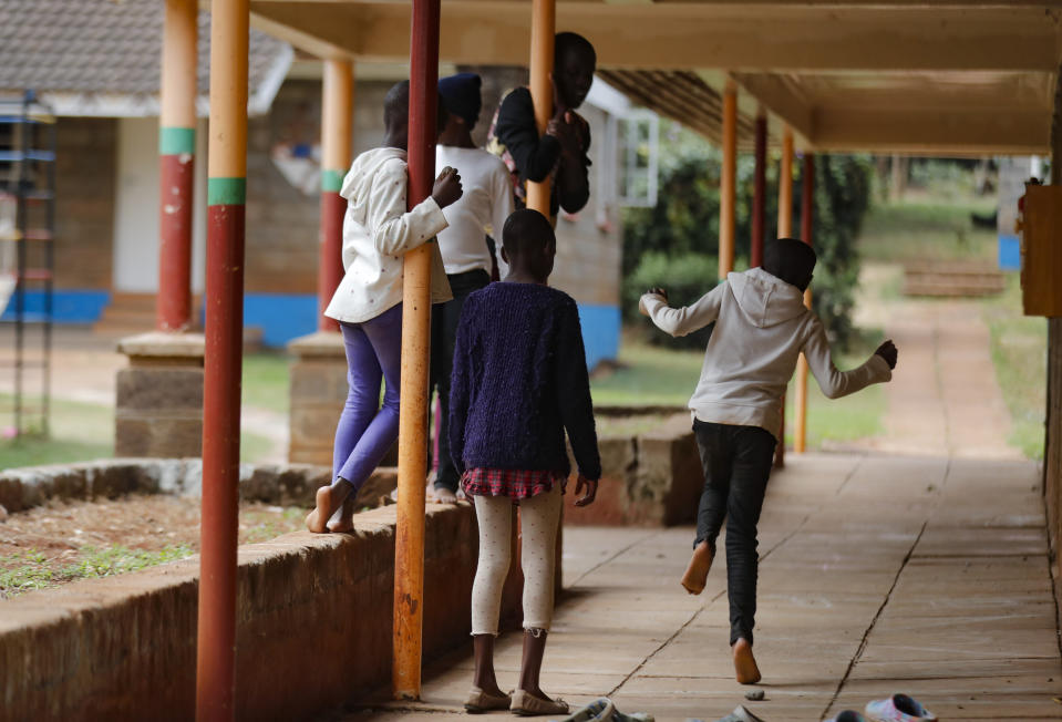 Children play at the Nyumbani Children's Home in Nairobi, Kenya Tuesday, Aug. 15, 2023. The orphanage, which is heavily reliant on foreign donations, cares for over 100 children with HIV whose parents died of the disease and provides them with housing, care, and PEPFAR supplied anti-retroviral drugs. A U.S. foreign aid program that officials say has saved 25 million lives in Africa and elsewhere is being threatened by some Republicans who fear program funding might go to organizations that promote abortion. (AP Photo/Brian Inganga)