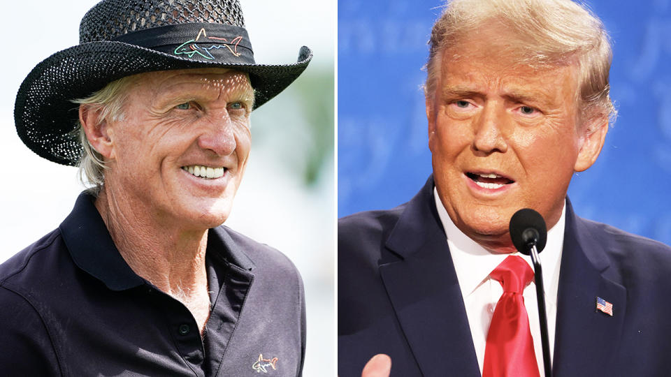 Greg Norman and Donald Trump, pictured here in 2020.