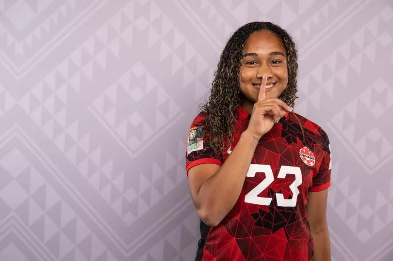 Olivia Smith of Canada poses during the official FIFA Women's World Cup Australia & New Zealand 2023 portrait session on July 17, 2023 in Melbourne, Australia.