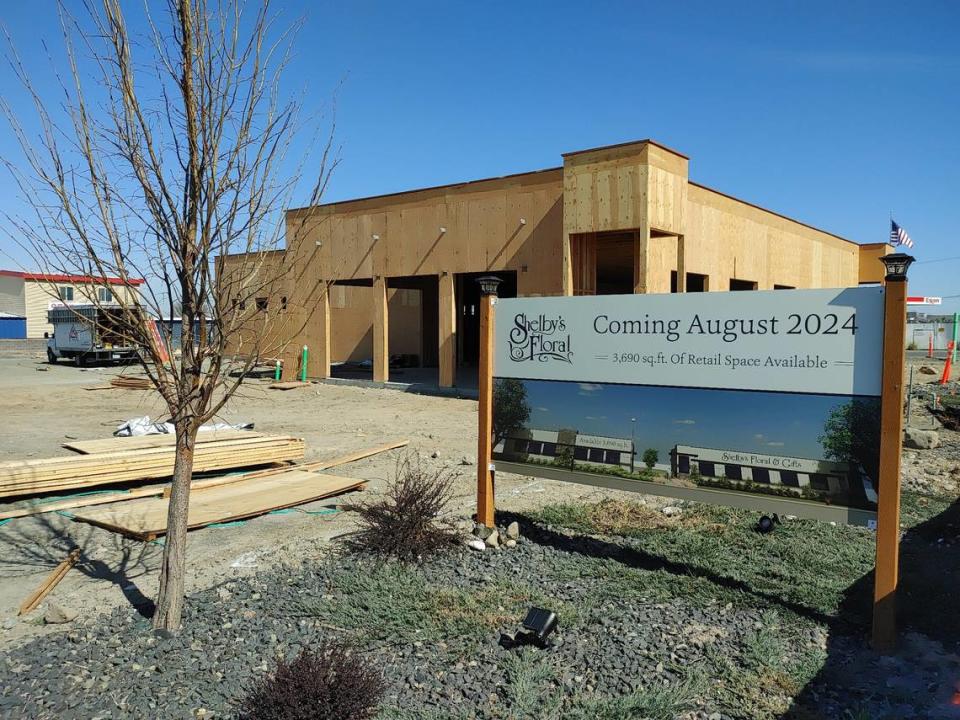 Construction of the future home of Shelby’s Floral is nearing the halfway mark in this March 19, 2024 construction shot. Shelby’s will move a few blocks west to its new quarters, 6012 W. Clearwater Ave. It’s current home at Marineland Plaza is available for lease.