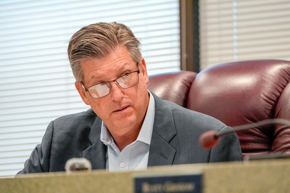 Rod Cleveland attends a June 17 meeting at the Cleveland County Office Building in Norman.