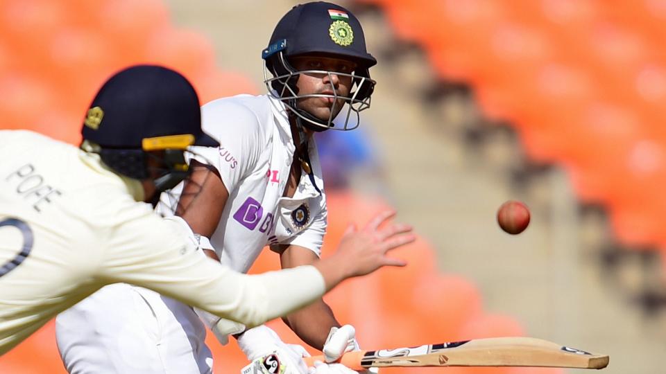 Indian batsman W Sundar plays a shot during second day’s play of the 4th and last cricket test match of the series between India and England, at Narendra Modi Stadium in Ahmedabad, Friday, 5 March, 2021.