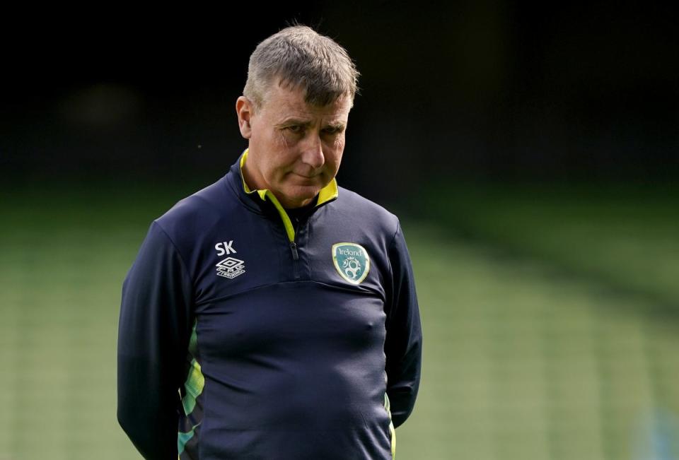 Republic of Ireland manager Stephen Kenny finds himself under pressure once again (Niall Carson/PA) (PA Wire)