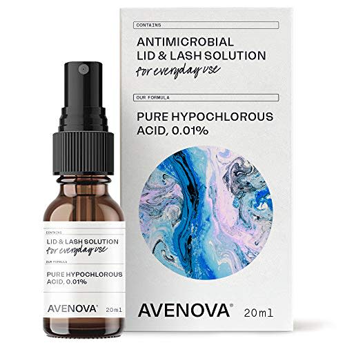 Avenova Antimicrobial Eyelid and Lash Cleanser - Soothing Formula, Effective Relief from Irritation, Dry Eyes, Styes and Blepharitis. Pure and Gentle Hypochlorous Acid Spray, 20mL (0.68 oz) (Amazon / Amazon)