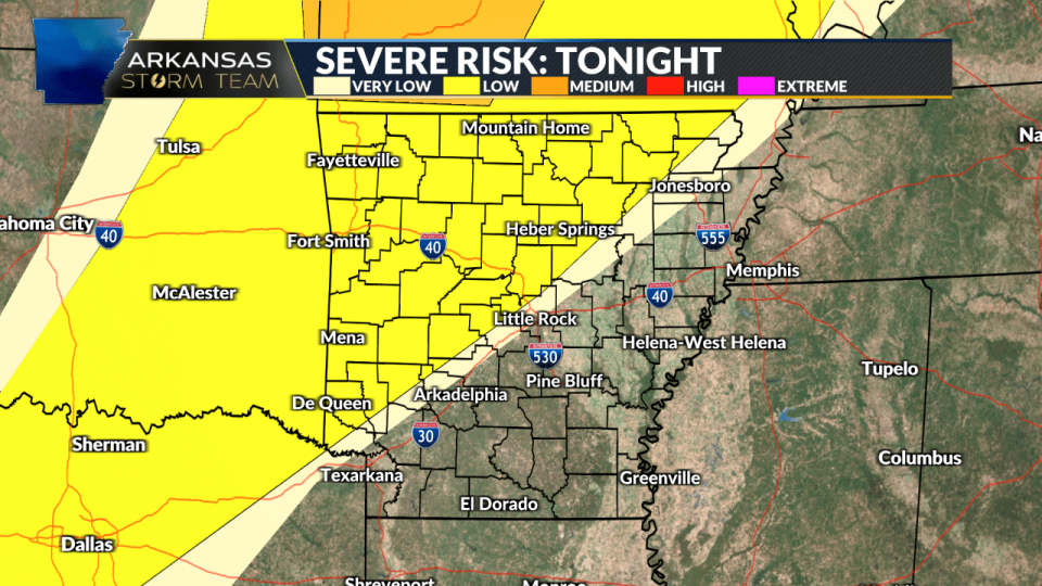 Severe risk: Tuesday