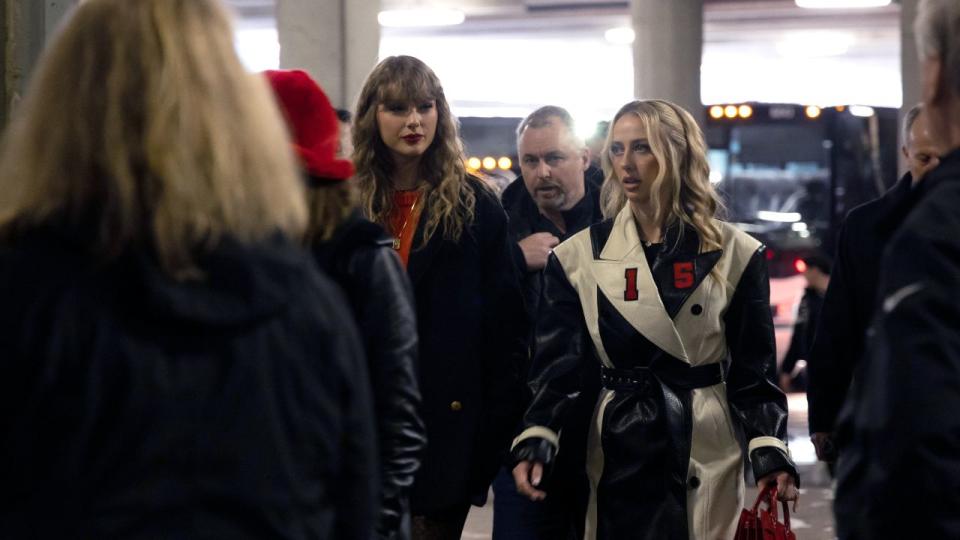 Taylor Swift and Brittany Mahomes. Photo by Kara Durrette/Getty Images.