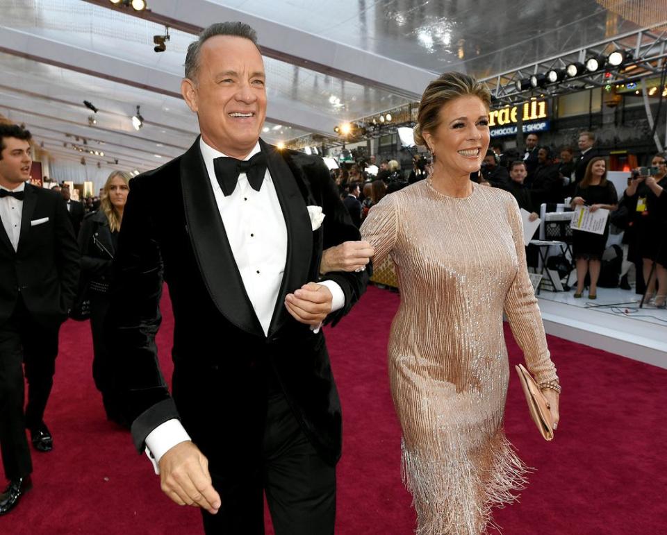 Tom Hanks with wife Rita Wilson at the 92nd Annual Academy Awards