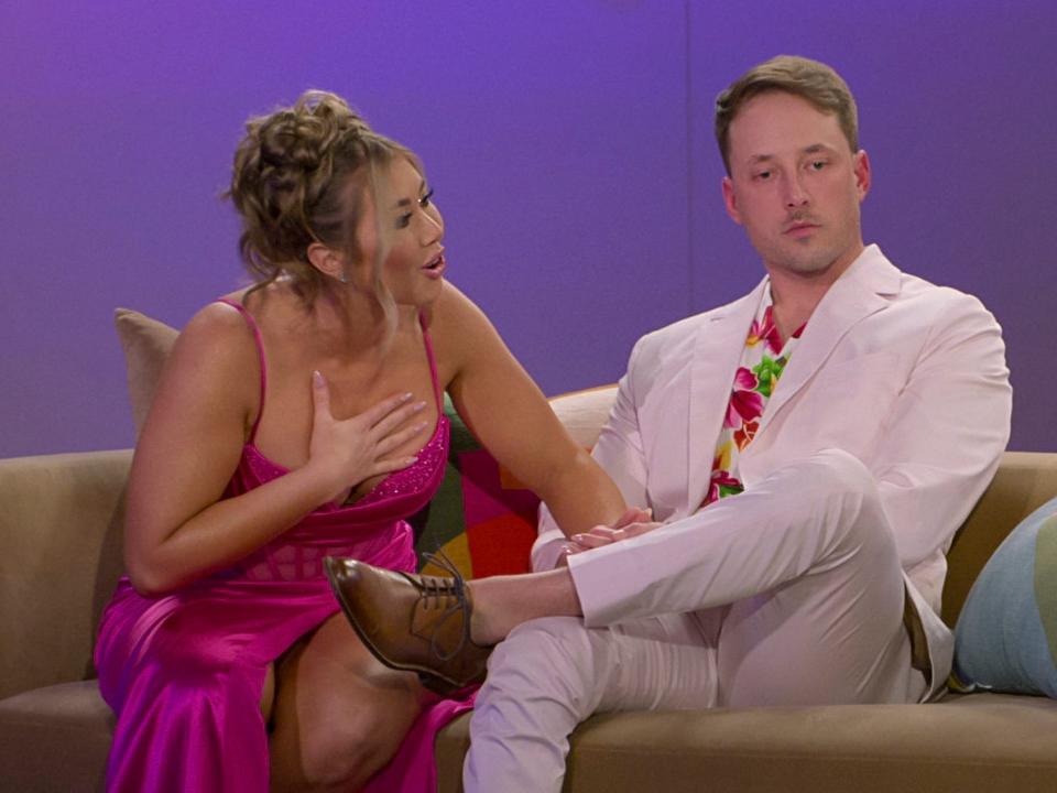 Sarah Ann, Jeramey, and Jessica on the Love Is Blind season 6 reunion