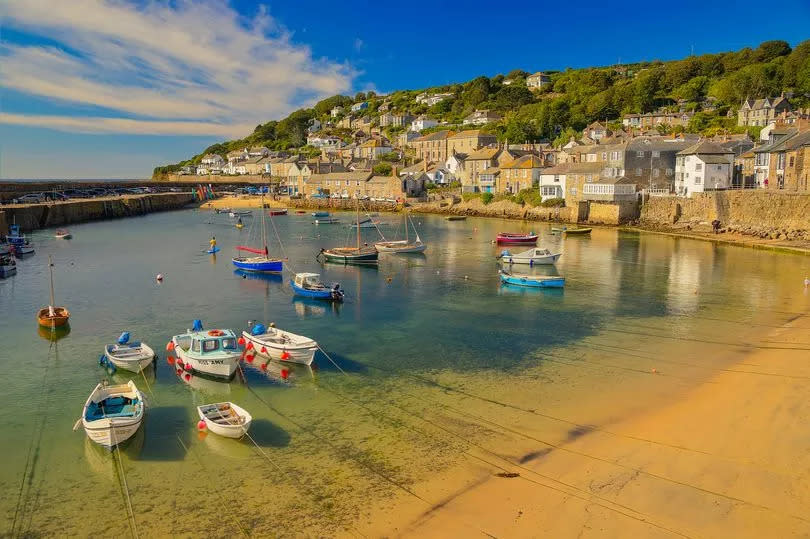 The sandy beach at Mousehole