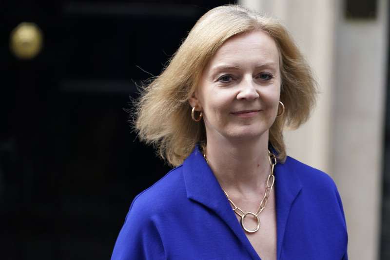 2021年9月，英國新任外相特拉斯（Liz Truss）（AP）