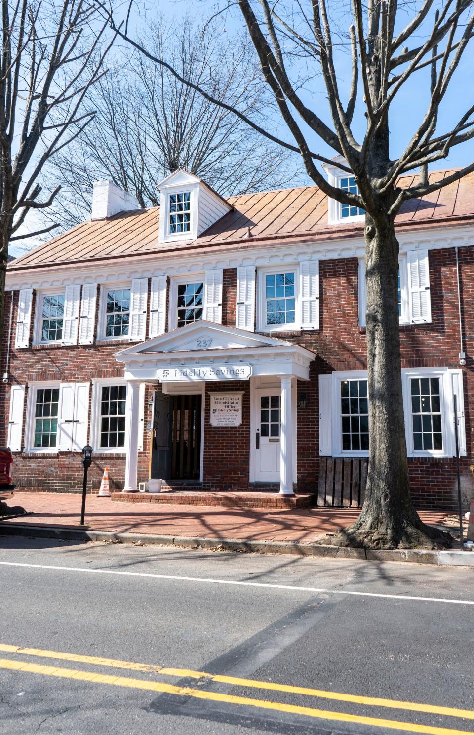 Construction at the former Fidelity Savings Bank building that Bernard Mazzocchi is renovating into a boutique hotel on Radcliffe St. in Bristol on Tuesday, Mar.12, 2024.