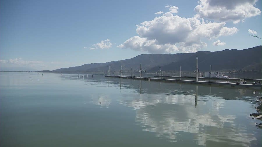 Lake Elsinore located in Riverside County, California. (KTLA)