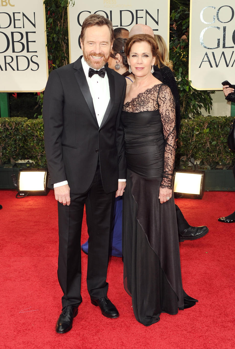 BEVERLY HILLS, CA - JANUARY 15: Actor Bryan Cranston and Robin Dearden arrive at the 69th Annual Golden Globe Awards held at the Beverly Hilton Hotel on January 15, 2012 in Beverly Hills, California. (Photo by Jason Merritt/Getty Images)