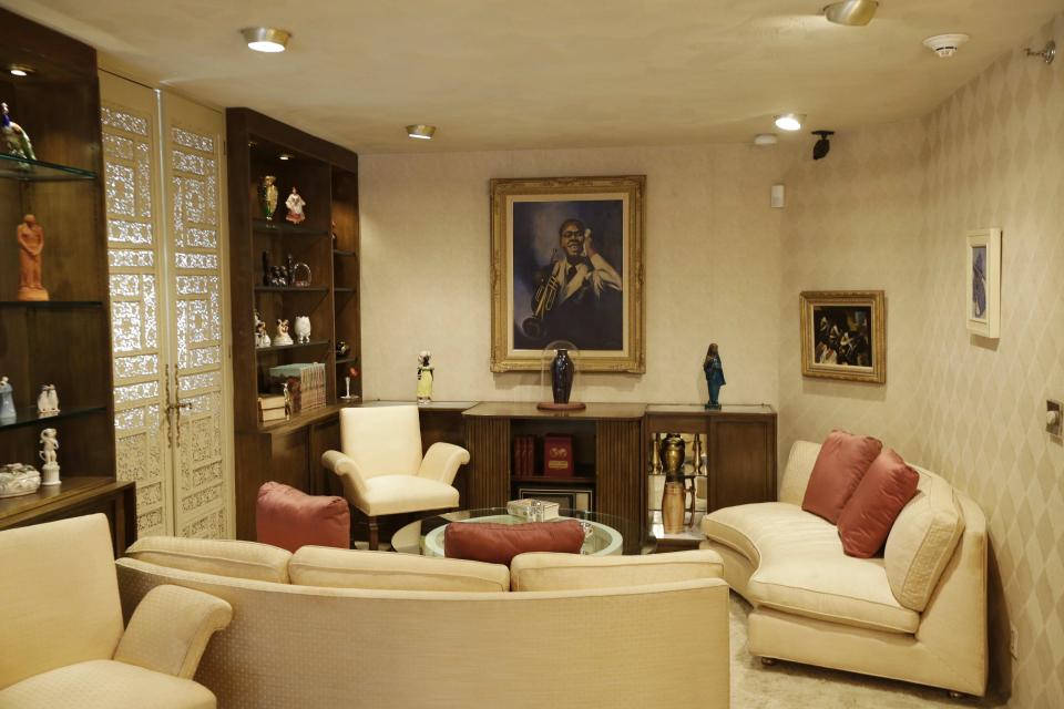 The Living Room is on display at the Louis Armstrong House Museum Wednesday, Oct. 9, 2013, in the Queens borough of New York. (AP Photo/Frank Franklin II)