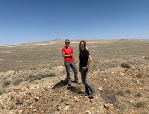 Photo of Project Geologist Dr. Stephanie Grocke (left), and Proposed CEO Cherie Leeden (right)