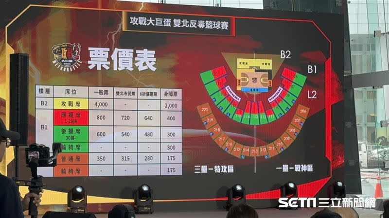 新北中信特攻、臺北台新戰神攻戰大巨蛋賽事票價。（圖／記者蔡厚瑄攝影）