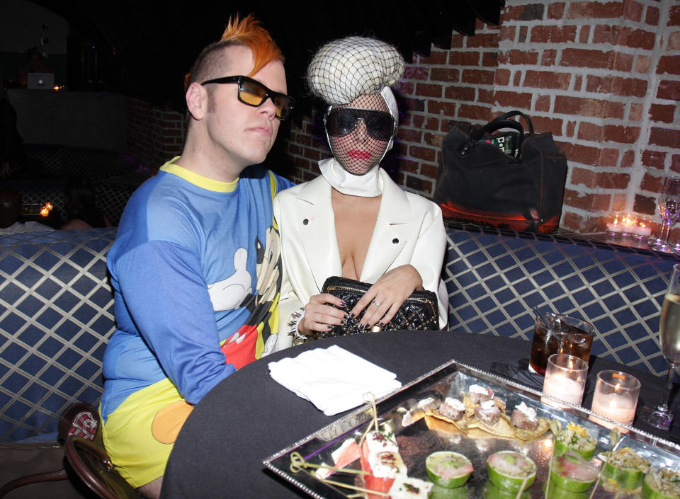 NEW YORK - SEPTEMBER 15:  Perez Hilton and Lady Gaga attend the CocoPerez.com launch party at Juliet on September 15, 2009 in New York City.  (Photo by Jerritt Clark/WireImage)