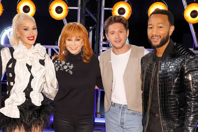 Trae Patton/NBC Gwen Stefani, Reba McEntire, Niall Horan, John Legend