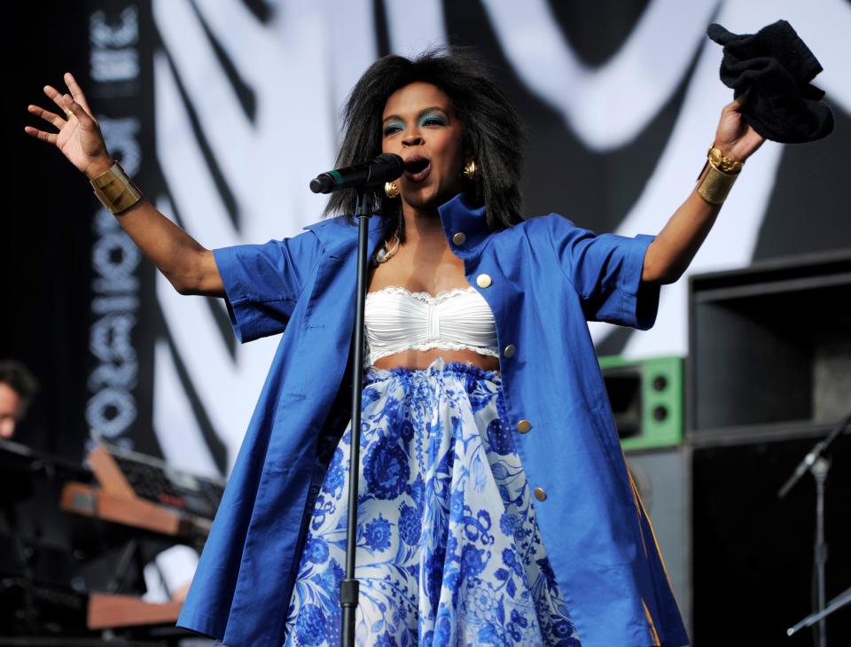 Singer Lauryn Hill performs in Los Angeles.