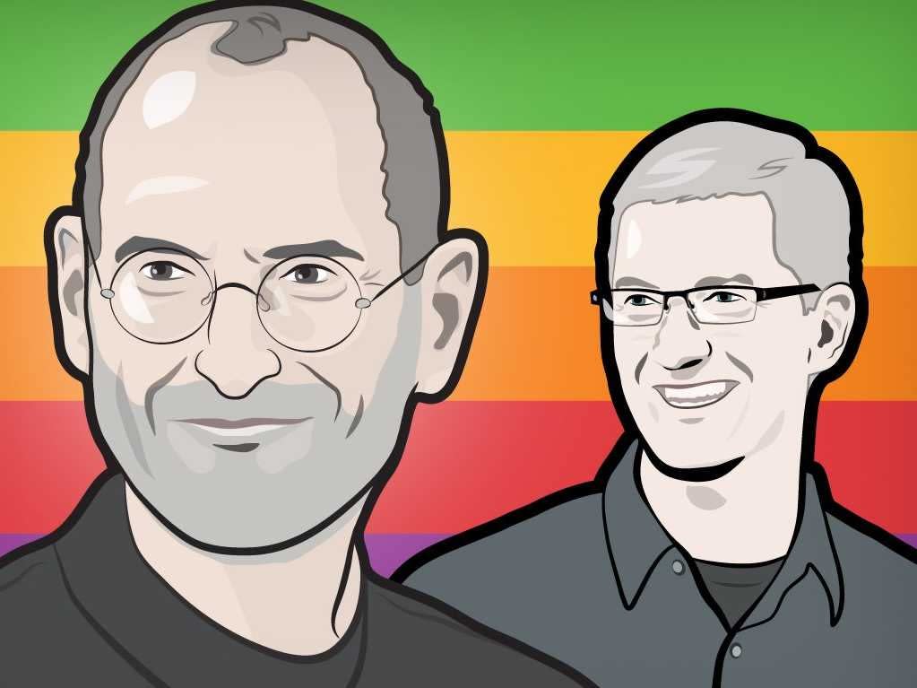 Steve Jobs and Tim Cook Apple Portrait Illustration