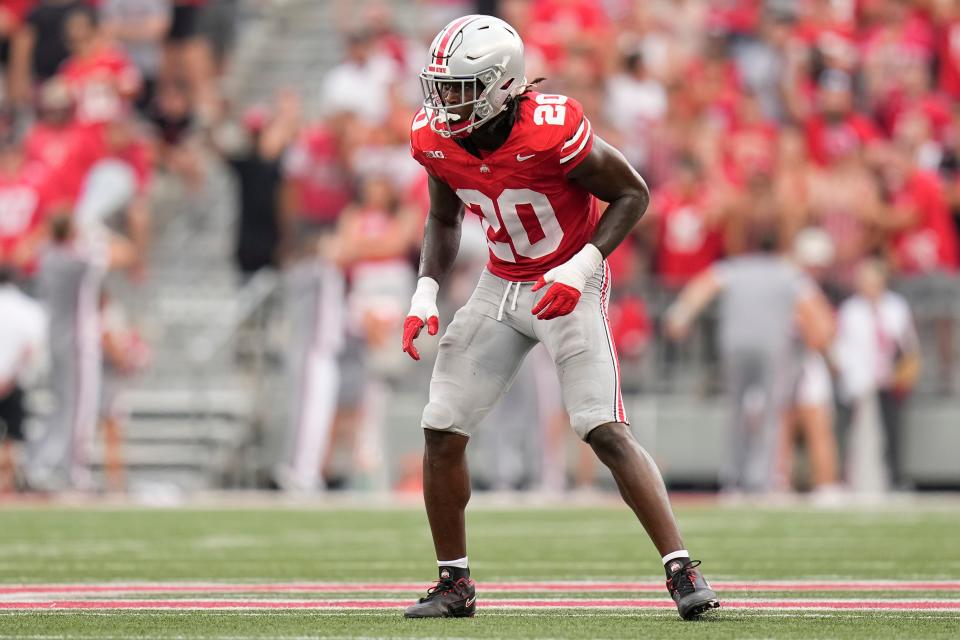 Ohio State linebacker Arvell Reese has seven tackles and one tackle for loss this season.