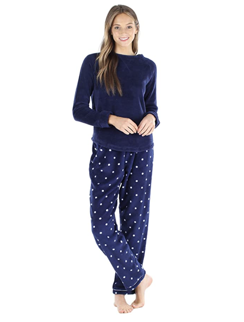 Fleece Long Sleeve Pajama PJ Set