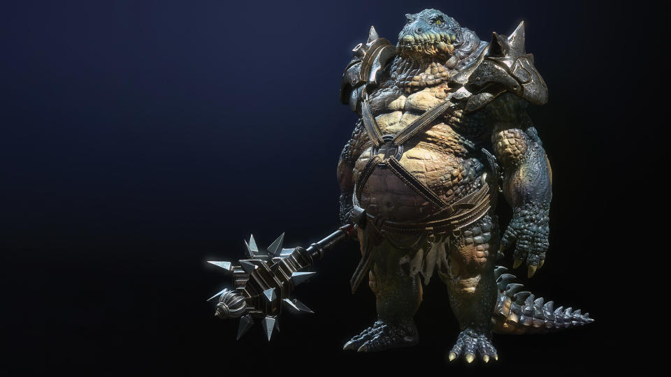 3D render of reptilian character Crocodylus by Richard Jusuf