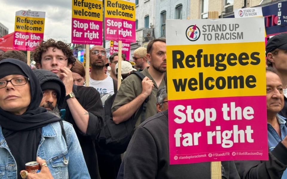 London anti-racism protesters