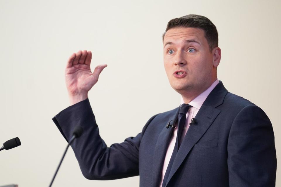 Shadow Health Secretary Wes Streeting (PA Wire)