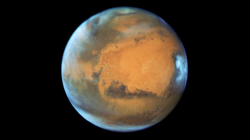 PHOTO: Hubble took this photo of Mars when the planet was 50 million miles from Earth, during its last opposition in 2016. (NASA)