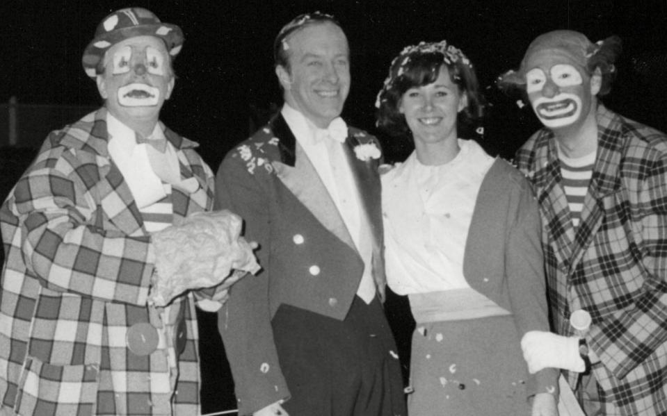 Newly weds Norman Barrett and Sally Glanville Before The Start Of A Show At Olympia