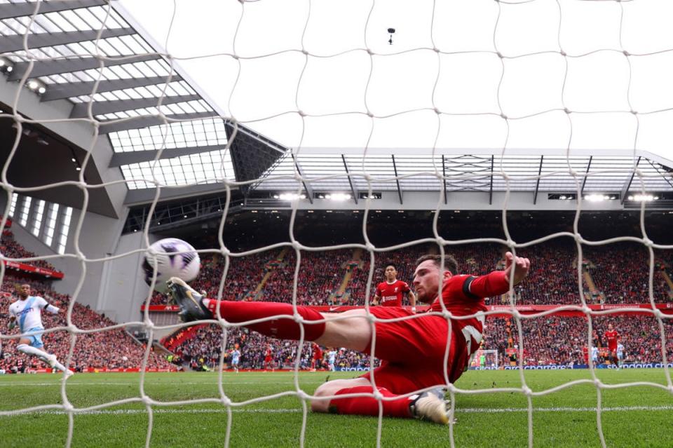 Robertson cleared a shot off the line (Getty)