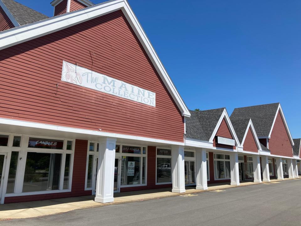 A retail marijuana store will soon move into this plaza as part of the Kittery Outlets.