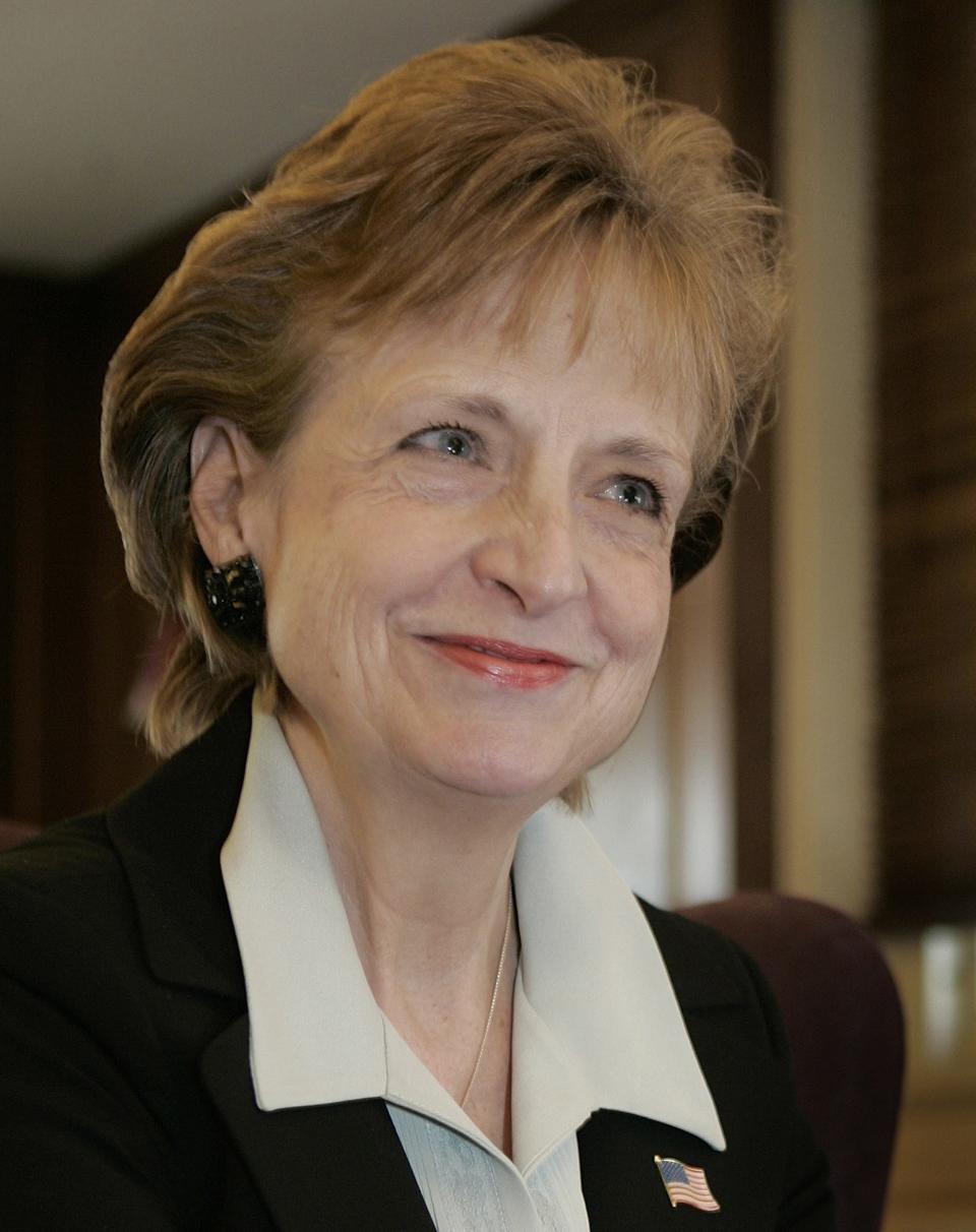 Then-White House Counsel Harriet Miers is interviewed Jan. 26, 2007, in her office in the White House in Washington.