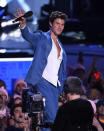 <p>Shawn Mendes gives a wave to the crowd during the Juno Awards in Toronto on May 15. </p>