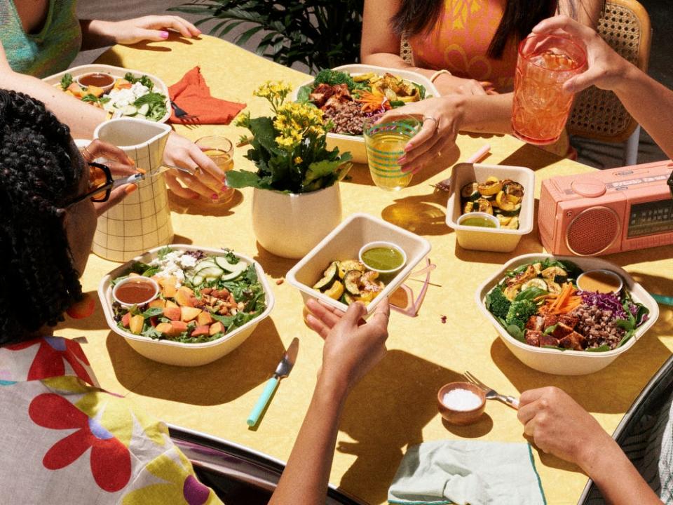 A sampling of salad bowls at Sweetgreen.